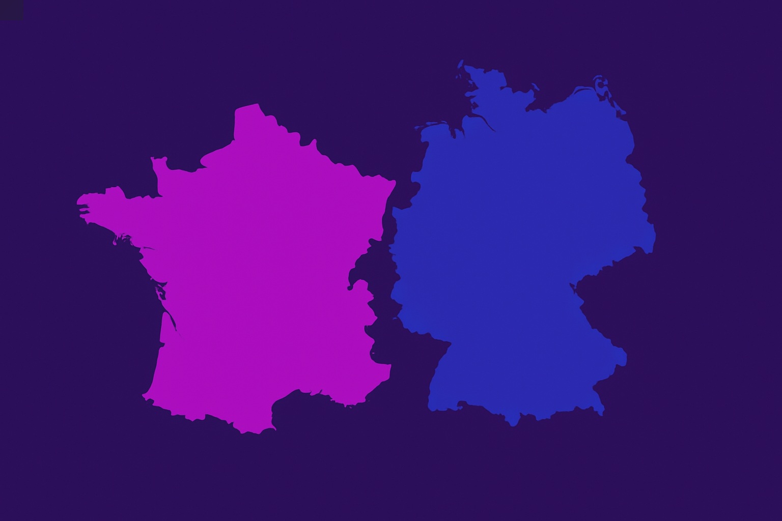 Karte Deutschland-Frankreich - Binationale Präsenz von Actimeo Digitalagentur