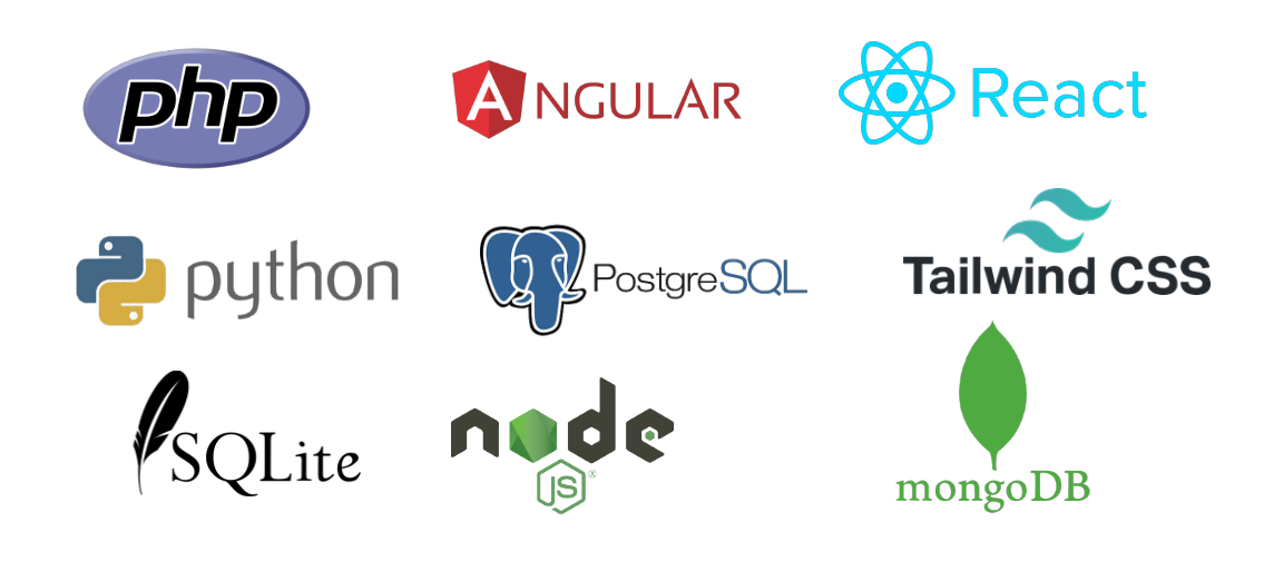 Webentwicklung Technologie Stack - React, Angular, Vue.js, PHP, Python, Node.js von Actimeo